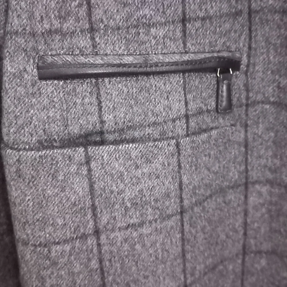 ERMENEGILDO ZEGNA thin wool grey windowpane check suit jacket blazer - Picture 12 of 16